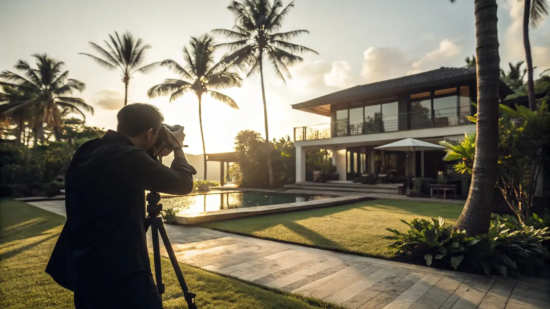 A Photographer Capturing A Luxurious Villa in Bali | Photographer Villa in Bali | Videographer Villa in Bali | Juara Production