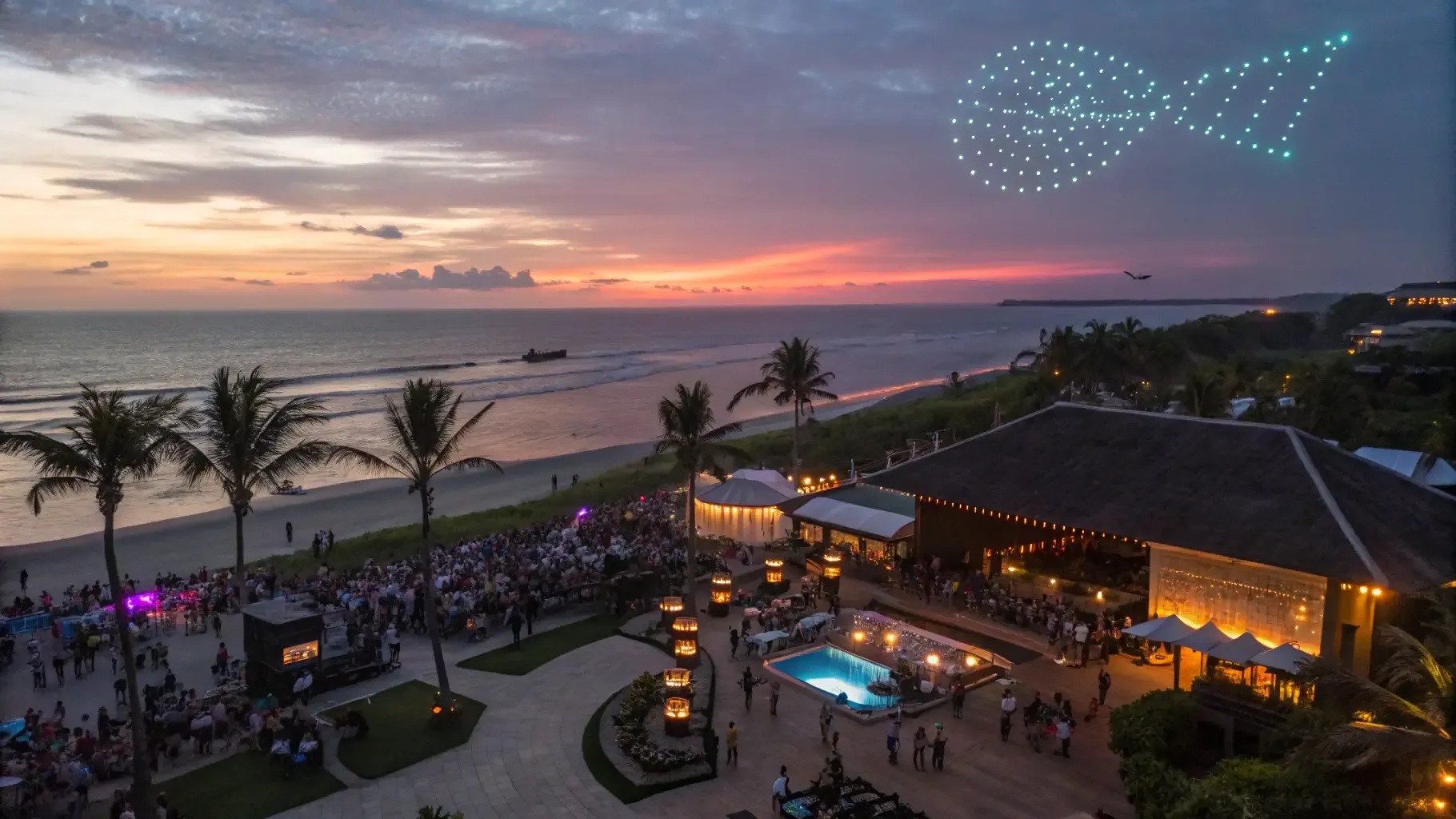 Bali Drone Show Documentation | Creative Production Services in Bali | Juara Production